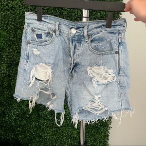 American Eagle High Rise Midi Short